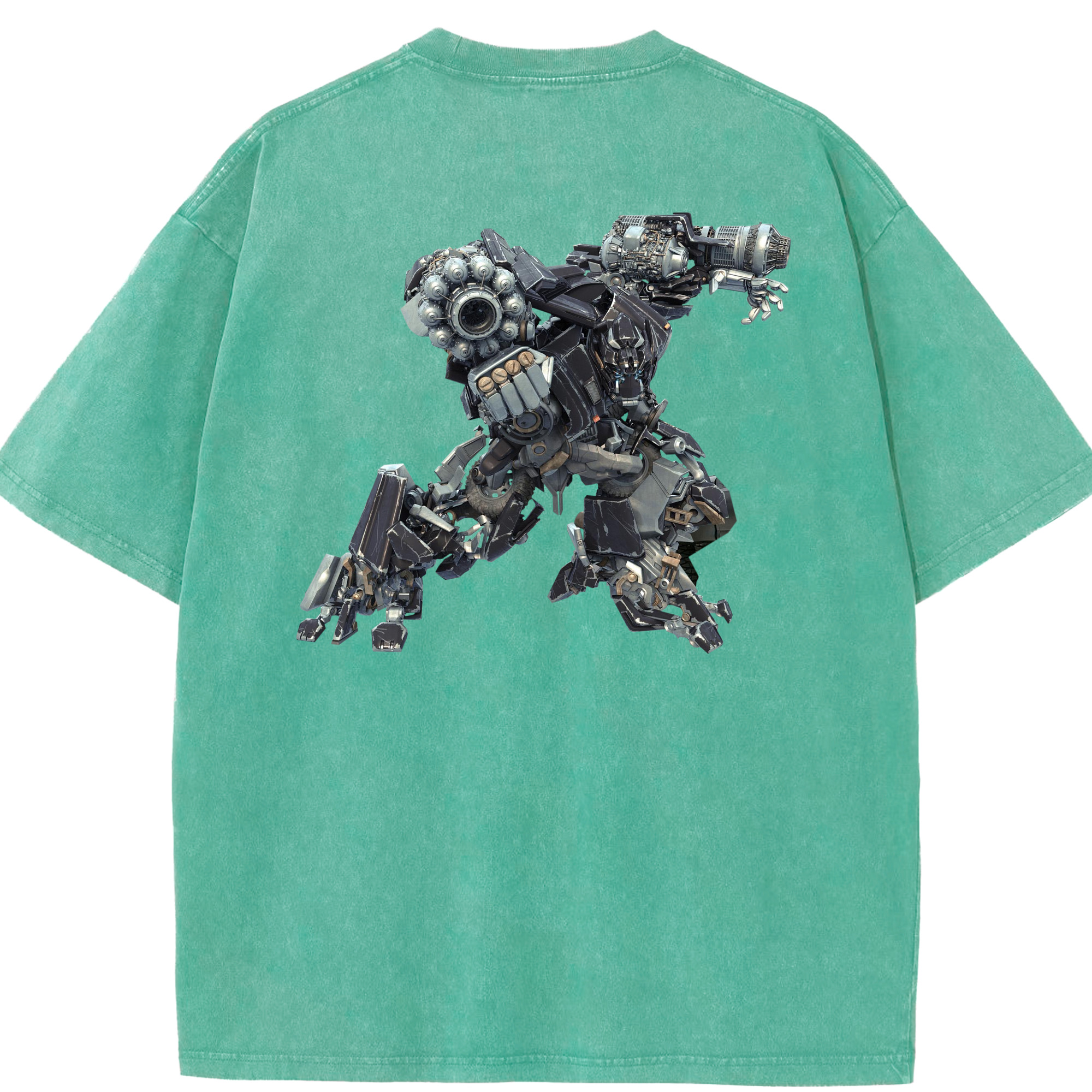 （画像用）  綿100% ヴィンテージ風 半袖Tシャツ（背面プリント）